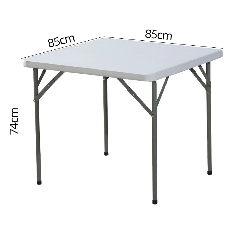 Mesa plegable versátil | Mesa cuadrada para exteriores de 3 pies con diseño que ahorra espacio | Plástico duro duradero para uso en patio y jardín