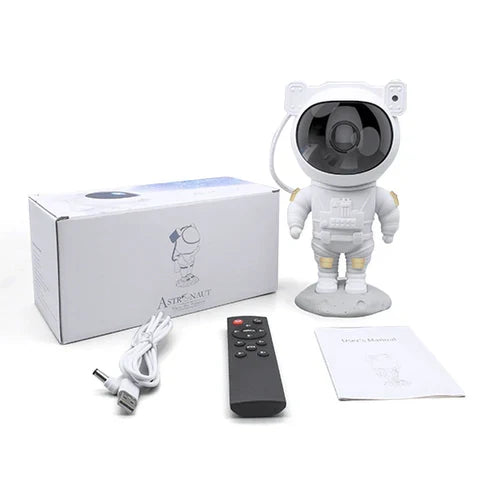 Proyector de estrellas de astronauta, luz nocturna LED con control remoto, 8 modos de color, cabeza giratoria, alimentación por USB, para dormitorio, guardería, decoración espacial y niños