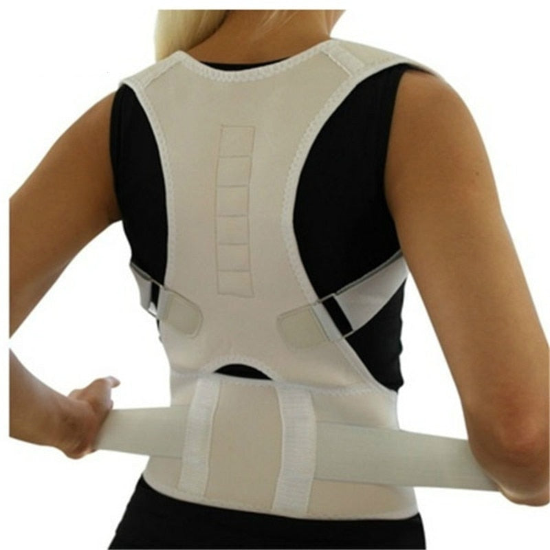 Ortekor Ergonomic Magnetic Back Brace for Posture with Adjustable Fit | Supports Proper Alignment and Comfort