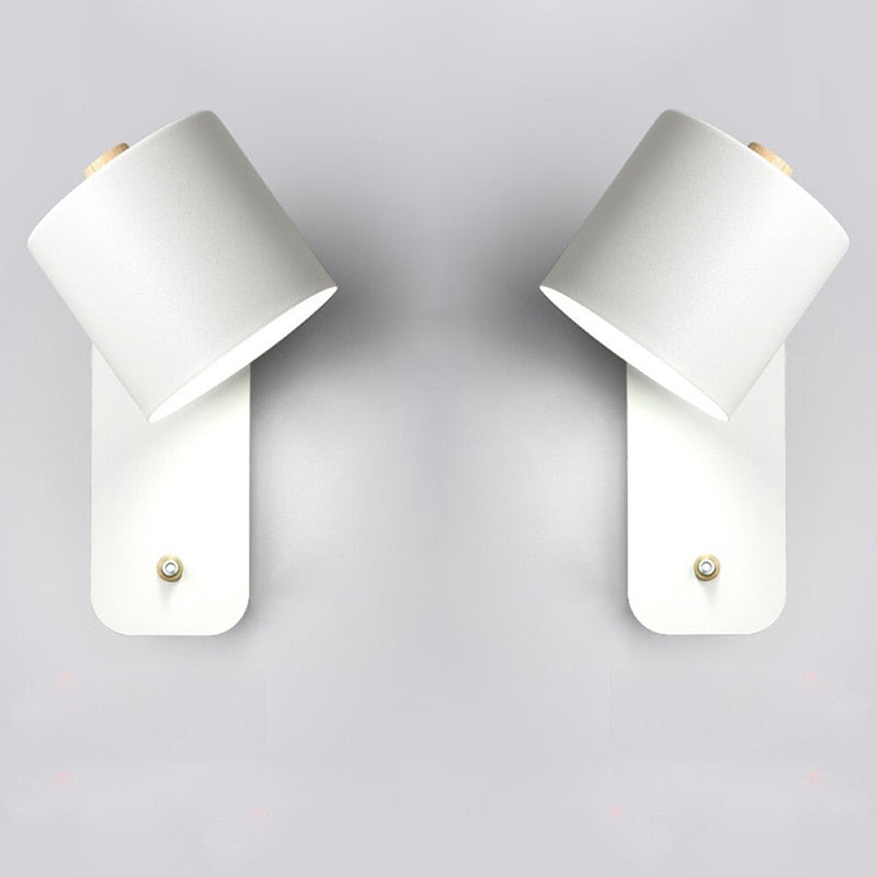Metal Wall Sconce with On/Off Switch – LED Reading Light for Bedroom, Living Room & Hallway – Modern Minimalist Lighting Fixture