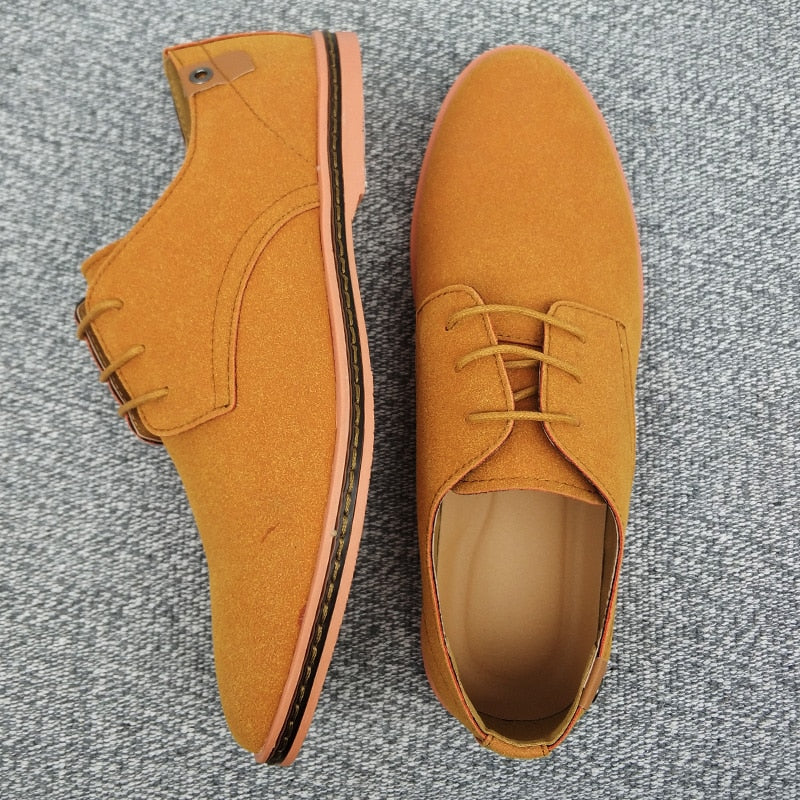 Men's Lace-Up Oxford Dress Shoes – Classic Leather Design for Work & Casual Wear, Versatile Formal Footwear