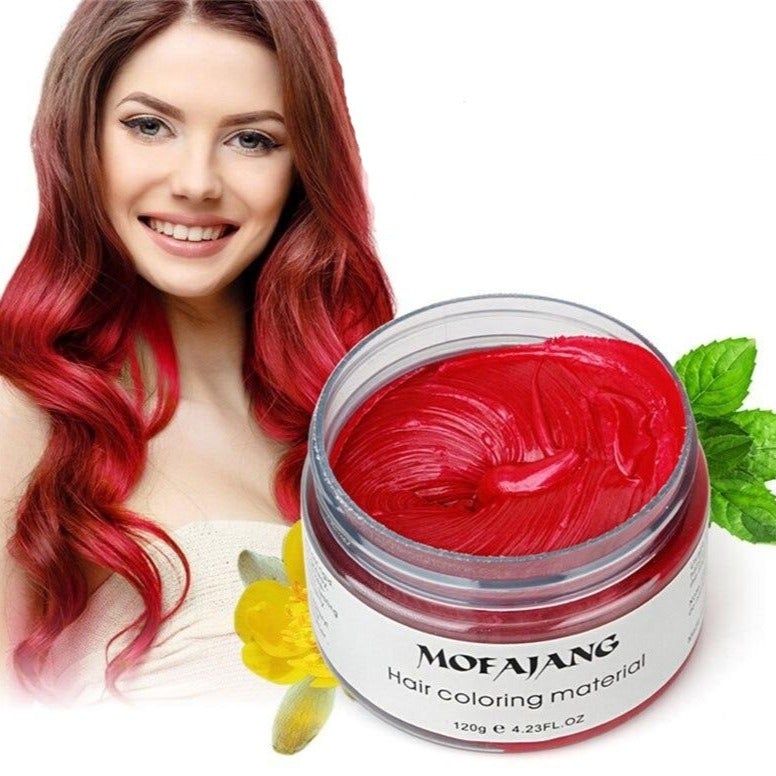 Temporary Hair Color Styling Wax - Washable Hair Dye for Bold Looks - 4.2 oz Jar