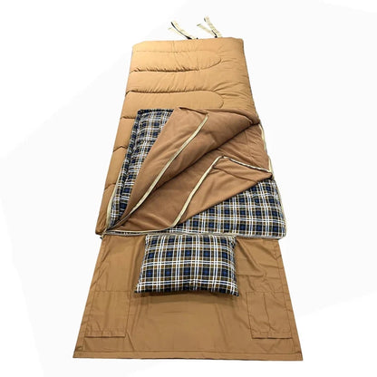 CozyNest | Funda para saco de dormir impermeable de 3 estaciones con almohada y forro de franela | Diseño ligero para la máxima comodidad