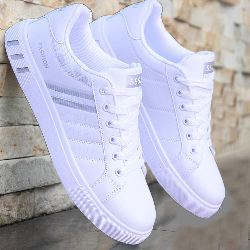 Tenis casuales de moda para hombre: calzado deportivo cómodo para el uso diario con detalles en contraste, ideal para combinar con jeans, shorts y ropa casual