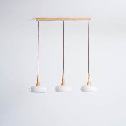 Hanging Light Fixture Metal Glass Wood Multi-Head Kitchen Island Dining Room Ceiling Lamp Indoor E26 E27 Socket Adjustable Wire Modern Home
