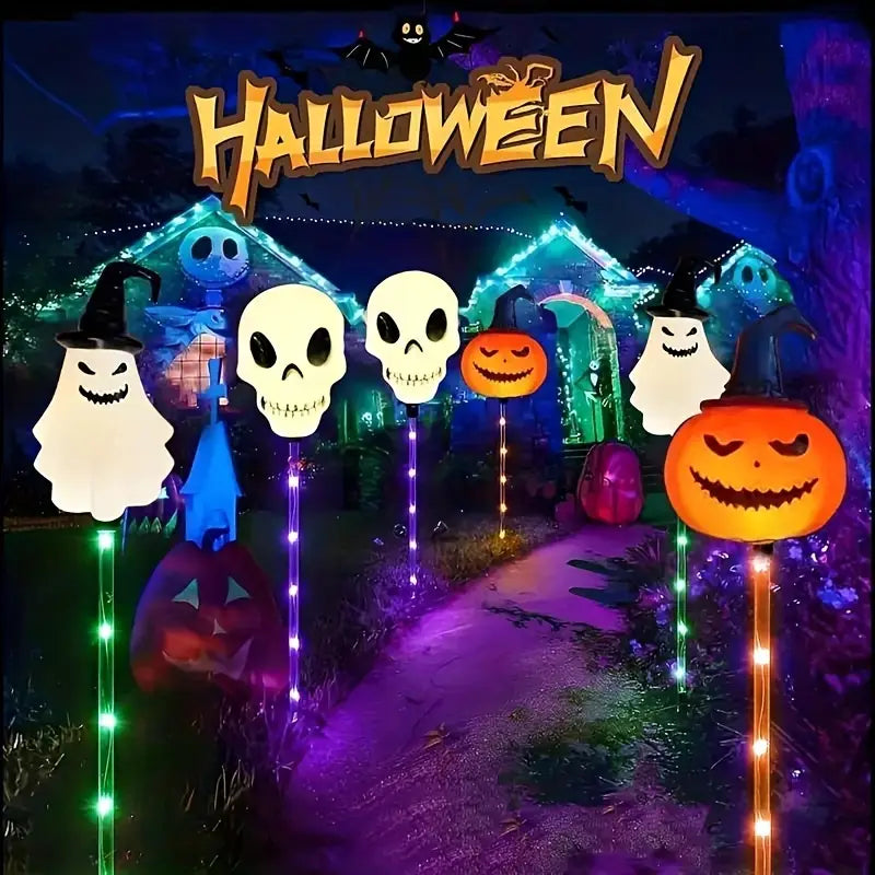 HauntLites™ - Set of 6 Solar Light Stakes
