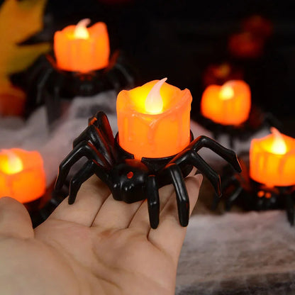 Halloween Candle Holder - Pumpkin Design, Flameless LED Light