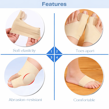 Bunion Corrector Sleeve with Gel Pad for Big Toe Pain Relief & Alignment | Soft Orthopedic Toe Straightener for Hallux Valgus