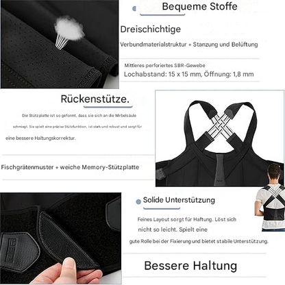 Upper Back Support Brace for Slouch Relief – Adjustable Wrap Design for Men & Women