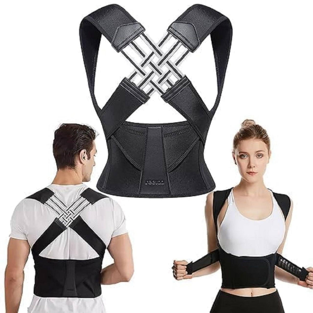 Upper Back Support Brace for Slouch Relief – Adjustable Wrap Design for Men & Women