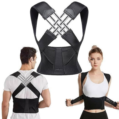 Upper Back Support Brace for Slouch Relief – Adjustable Wrap Design for Men & Women