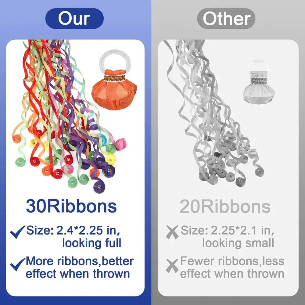 Biodegradable Celebration Streamers 16 ft Throw Length Mixed Colors for Weddings Birthdays Graduations Quiet Alternative to Confetti Indoor