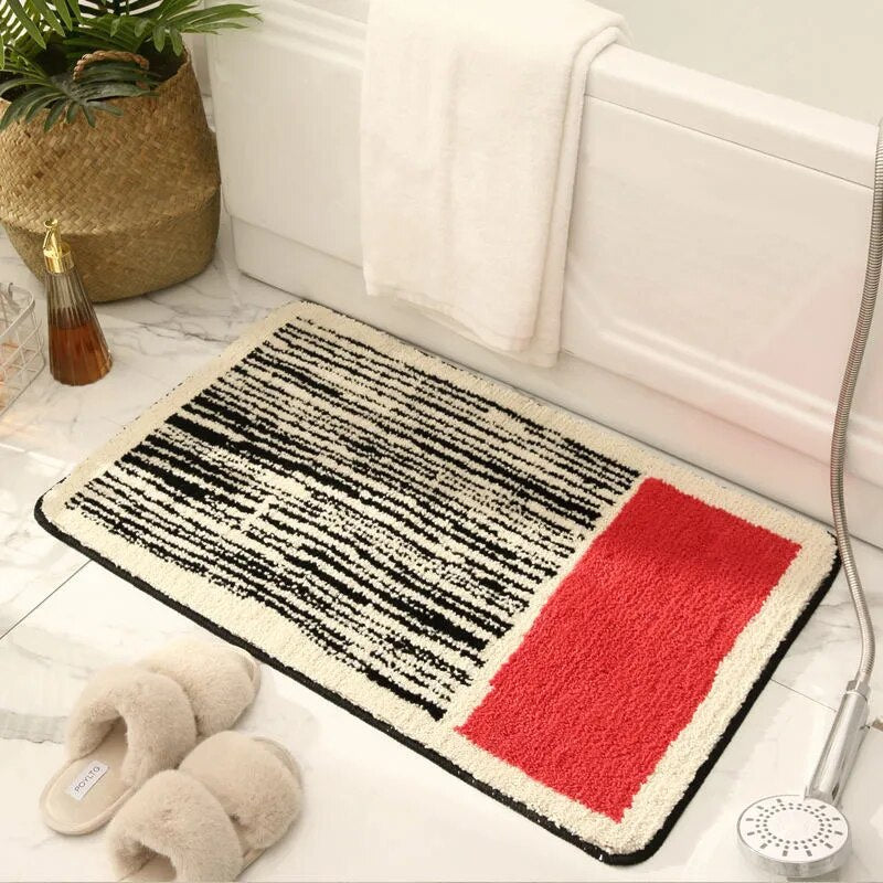 Bath Mat – Non-Slip Bathroom Rug in Luxurious Polyester and Acrylic for Modern Decor