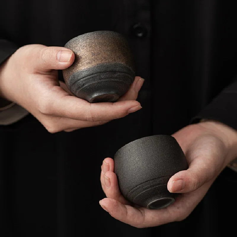 Handmade Stoneware Espresso Cups – Rustic Charm with Minimalist Design