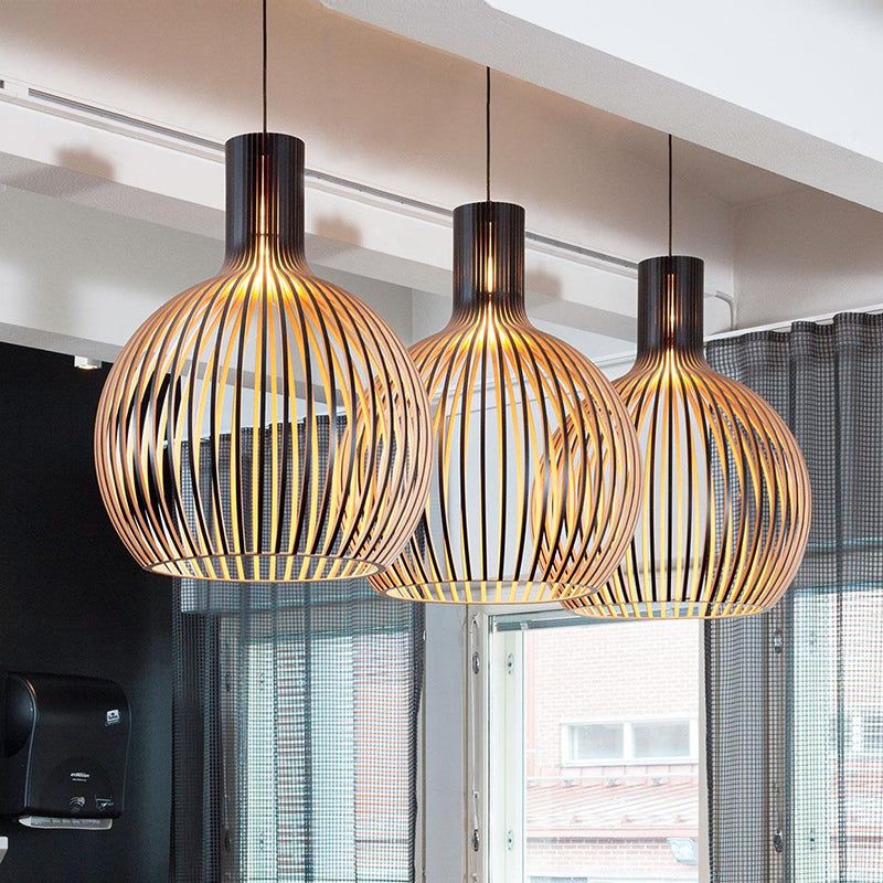 Handmade Wooden Hanging Lamp – Unique Rustic Pendant Light for Cozy Ambiance
