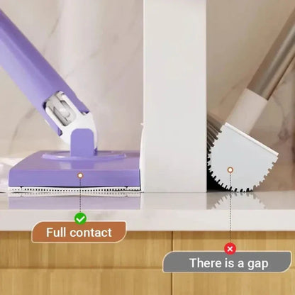 Hands-Free Flat Mop System with Swivel Head & Wall Mount for Hardwood, Tile & Laminate Floors | Easy-Release Pad Changer