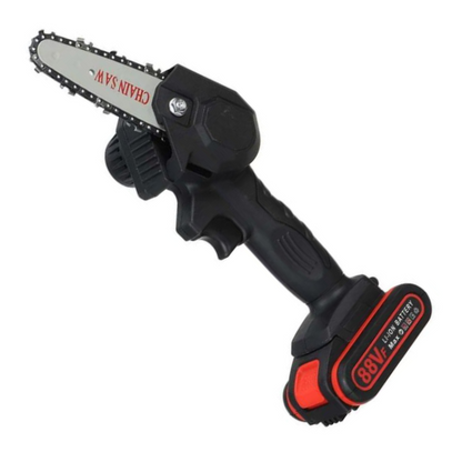Cordless Electric Chainsaw with 2 Batteries – One-Hand Pruning Saw for Yard Work & Branch Trimming