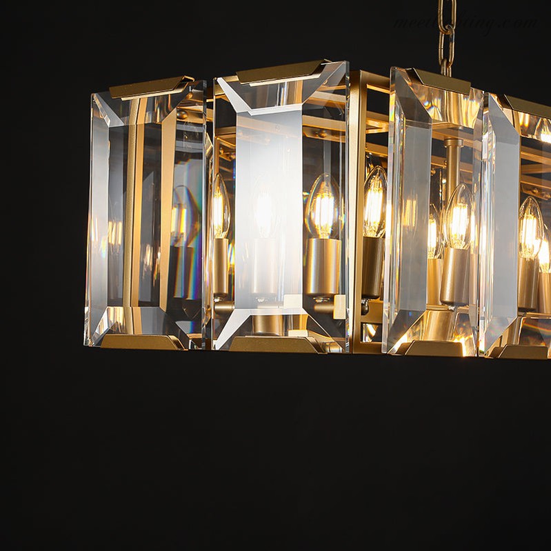 Round Crystal Chandelier 31 Inch 7-Light Fixture Iron Frame for Dining Room Foyer Entryway Living Room Bedroom Statement Lighting