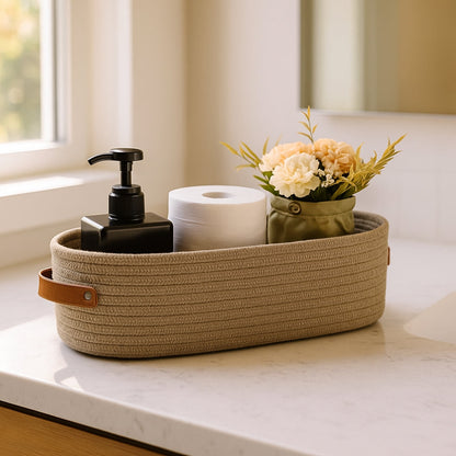 Harper Storage Basket Organizer - Durable Microfiber, Compact for Shelves