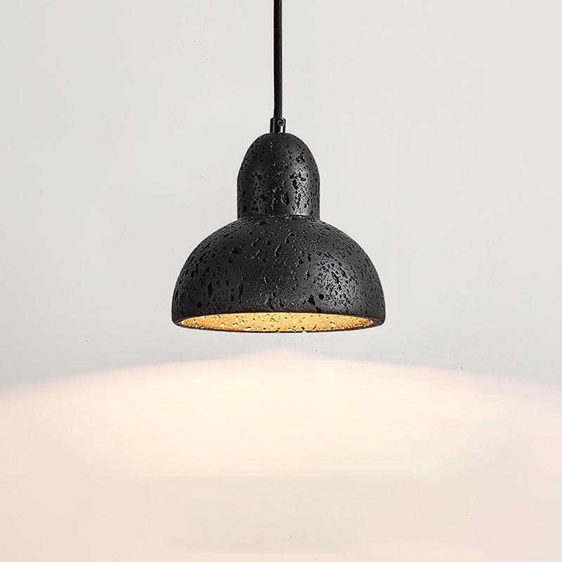 Stone Hanging Lamp E26 40W Natural Texture Overhead Light for Island Counter Breakfast Nook Focused Downlight
