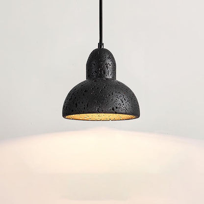 Stone Hanging Lamp E26 40W Natural Texture Overhead Light for Island Counter Breakfast Nook Focused Downlight