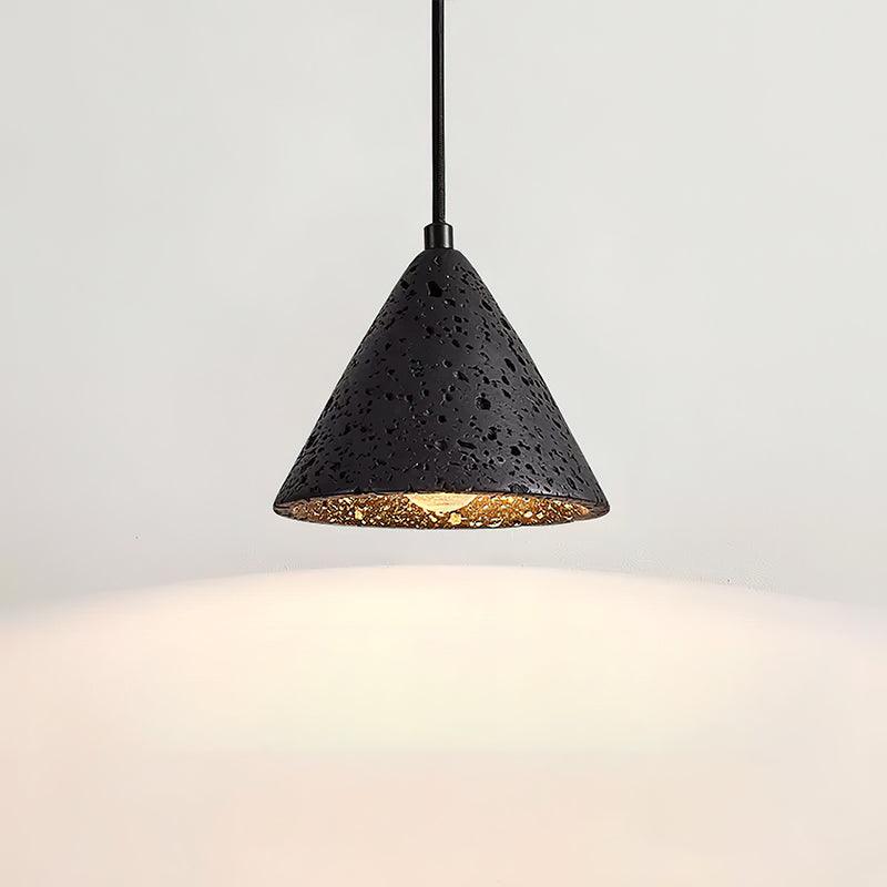 Stone Hanging Lamp E26 40W Natural Texture Overhead Light for Island Counter Breakfast Nook Focused Downlight