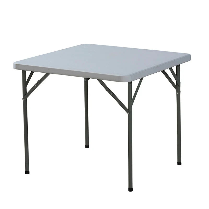 Mesa plegable versátil | Mesa cuadrada para exteriores de 3 pies con diseño que ahorra espacio | Plástico duro duradero para uso en patio y jardín