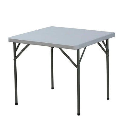 Mesa plegable versátil | Mesa cuadrada para exteriores de 3 pies con diseño que ahorra espacio | Plástico duro duradero para uso en patio y jardín