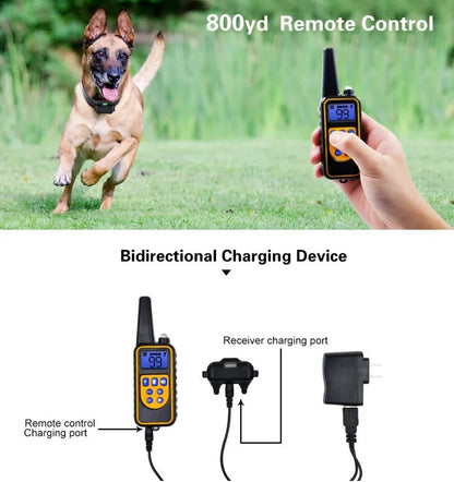 Rechargeable Remote Dog Training Collar with Vibration & Sound Modes – Waterproof E-Collar for All Breeds, 2600 ft Range