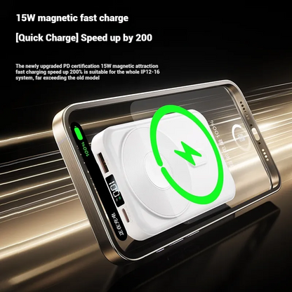 Cargador portátil con soporte, batería externa portátil para iPhone, Samsung y Android, cargador de teléfono portátil con pantalla