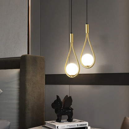 Sleek Adjustable Hanging Lamp with Directional Shade – Black or Gold Finish – Dining Room, Kitchen Island & Bedroom Ceiling Fixture