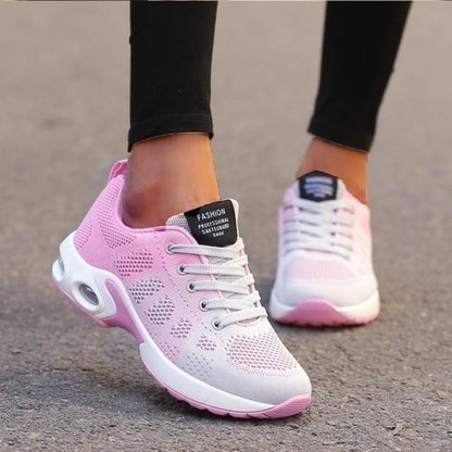 Cushioned Orthopedic Walking Sneakers for Women – Shock-Absorbing Arch Support Trainers with Elevated Heel