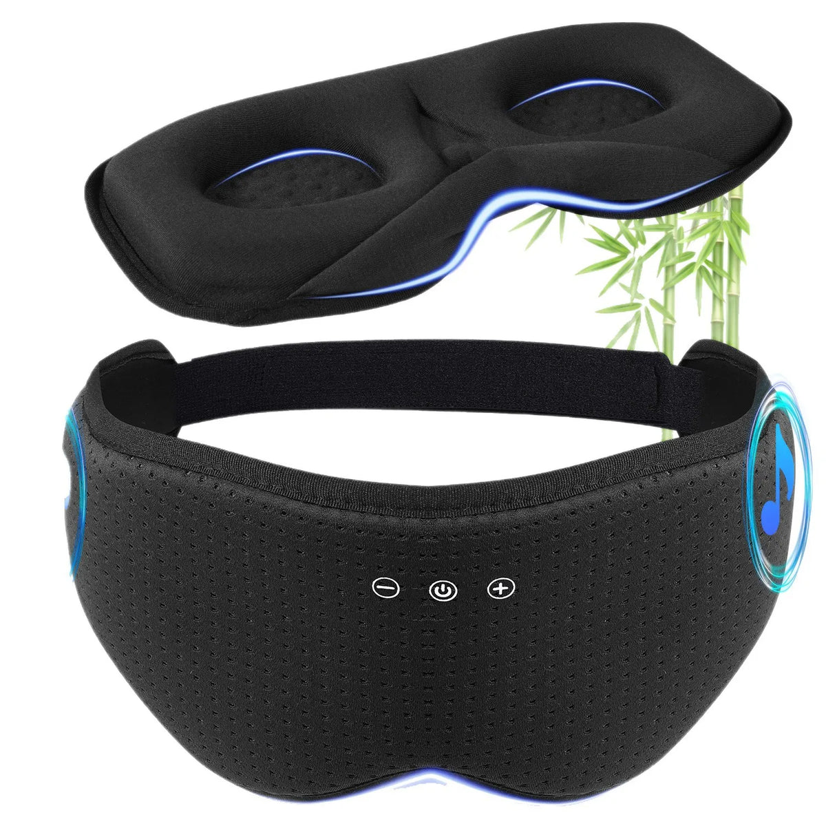 DreamGuard | Bluetooth 3D Sleep Mask with Light Blocking & Breathable Fabric | Perfect Eye Protector for Office Naps