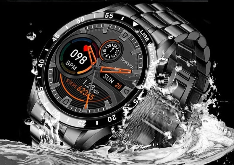 Advanced Fitness Tracker Smartwatch with Heart Rate Monitor, Blood Pressure Tracking & Bluetooth Calling for iPhone & Android