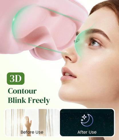 Bluetooth Sleep Masks Bamboo Fiber, Light Blocking Eye Mask with Sleep Headphones for Travel, Breathable 3D Sleep Mask