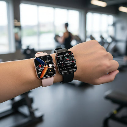 HealthMate | Reloj inteligente de fitness para presión arterial con llamadas por Bluetooth | Diseño elegante para el control del bienestar diario