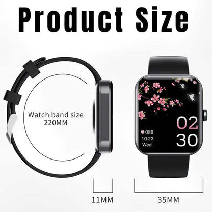HealthTrack | Reloj inteligente con monitoreo de glucosa en sangre no invasivo | Diseño elegante para la gestión de la salud y el fitness