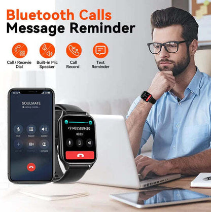 HealthTrack | Reloj inteligente con monitoreo de glucosa en sangre no invasivo | Diseño elegante para la gestión de la salud y el fitness