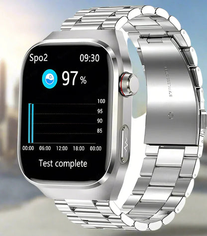 Rastreador de salud | Reloj inteligente con monitoreo de glucosa en sangre y ECG | Pantalla táctil AMOLED para un bienestar integral