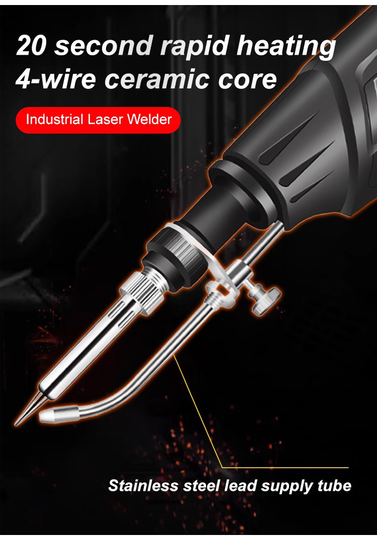 Portable Electric Soldering Iron with 20-Second Quick Heat-Up for Precision Joining & Repair Work | Dual-Function Joining Tool for