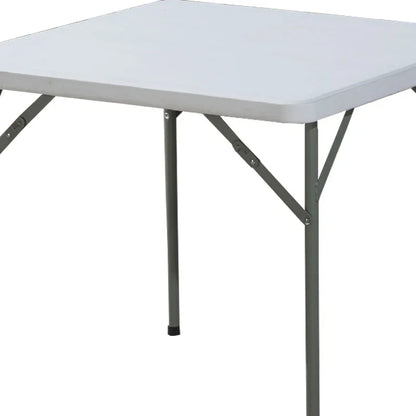Mesa plegable versátil | Mesa cuadrada para exteriores de 3 pies con diseño que ahorra espacio | Plástico duro duradero para uso en patio y jardín