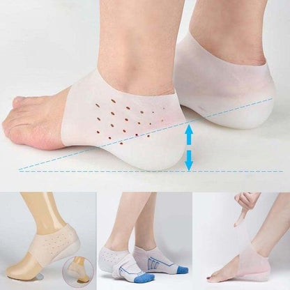 Gel Lift Insoles for Shoes Invisible Height Increase Cushioned Foot Pads Unisex Comfort Support Heel Inserts for Sneakers Boots Dress Shoes