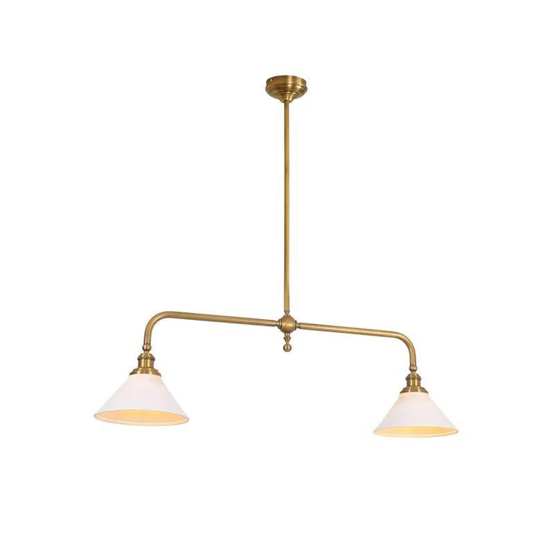 Dual-Head Island Pendant Light with Adjustable Height – Aluminum & Ceramic Shades for Kitchen, Dining Room & Living Space – Dimmable LED Fix