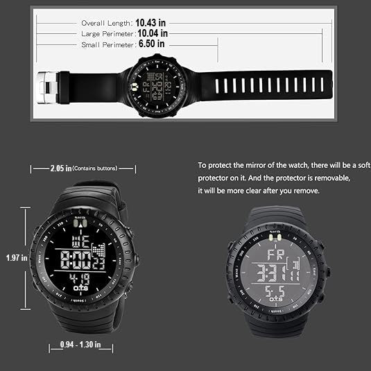 Colección Henry | Reloj deportivo digital resistente al agua con retroiluminación LED | Diseño resistente a los golpes para estilos de vida activos