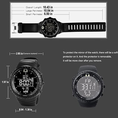 Colección Henry | Reloj deportivo digital resistente al agua con retroiluminación LED | Diseño resistente a los golpes para estilos de vida activos