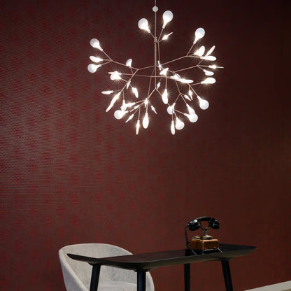 Organic Branch LED Ceiling Light White Metal Acrylic Fixture for Dining Room High Ceilings Modern Statement Chandelier Dimmable Adjustable S