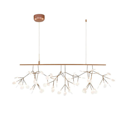 Organic Branch LED Ceiling Light White Metal Acrylic Fixture for Dining Room High Ceilings Modern Statement Chandelier Dimmable Adjustable S