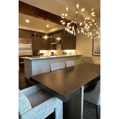 Organic Branch LED Ceiling Light White Metal Acrylic Fixture for Dining Room High Ceilings Modern Statement Chandelier Dimmable Adjustable S