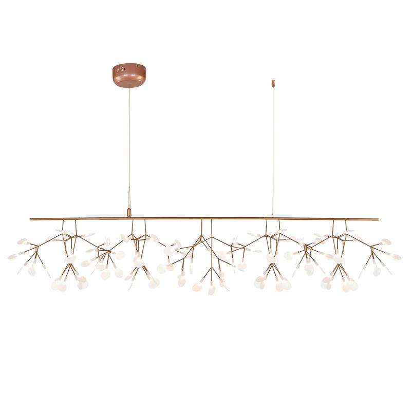 Organic Branch LED Ceiling Light White Metal Acrylic Fixture for Dining Room High Ceilings Modern Statement Chandelier Dimmable Adjustable S