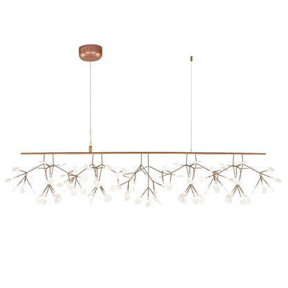 Organic Branch LED Ceiling Light White Metal Acrylic Fixture for Dining Room High Ceilings Modern Statement Chandelier Dimmable Adjustable S